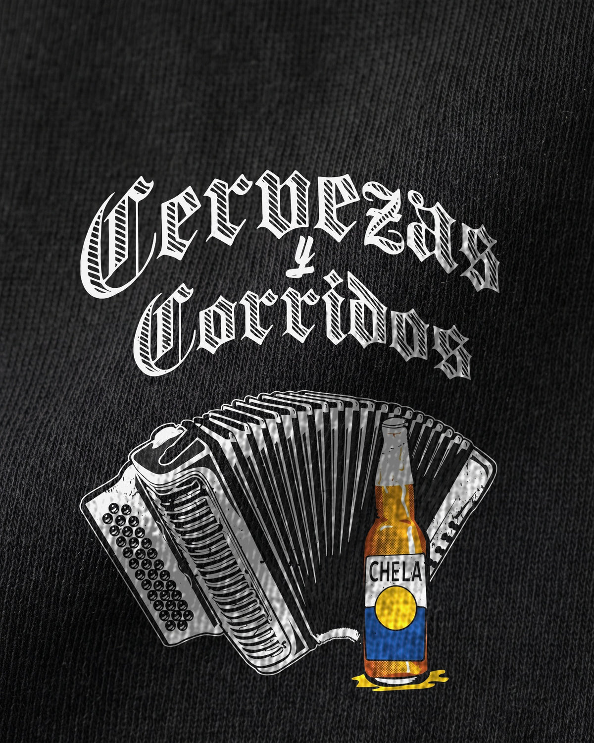 Cervezas y Corridos — print close-up