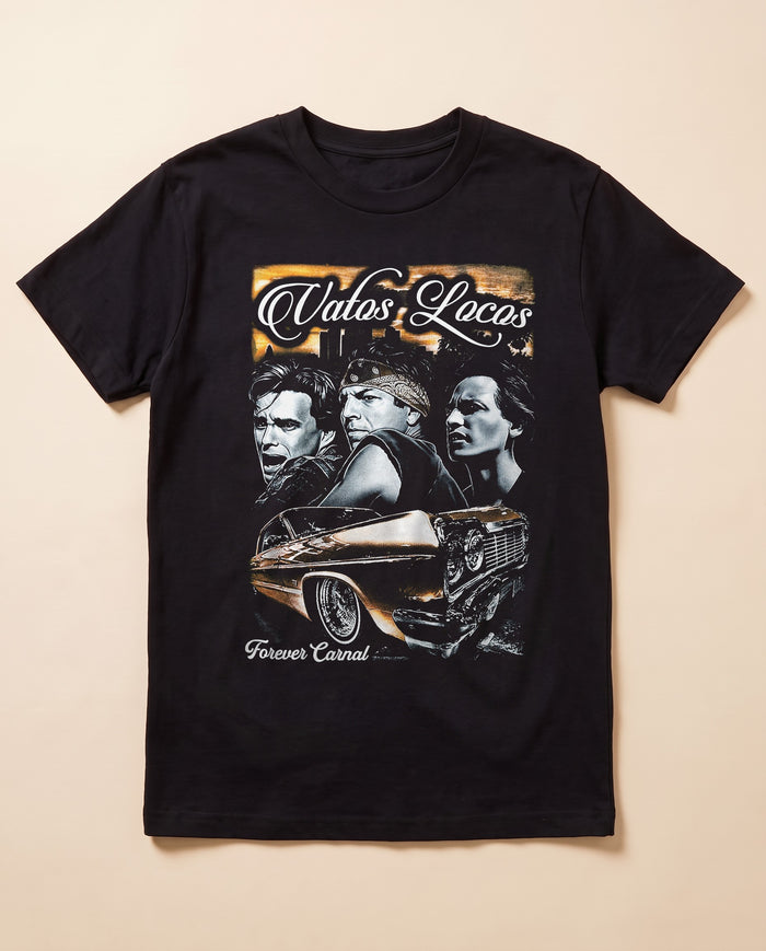 Siempre Carnal black tee — flat lay